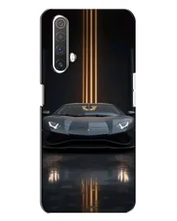 Чехол для Realme X3 с картинкой «Lamborghini золотые линии»