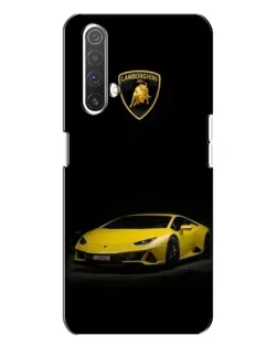 Чехол для Realme X3 с картинкой «Lamborghini желтый акцент»