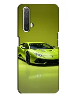 Чехол для Realme X3 с картинкой «Салатовый Lamborghini Huracan»
