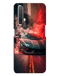 Чехол для Realme X3 с картинкой «Lamborghini красный дым»
