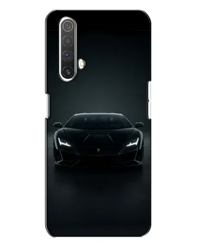 Чехол для Realme X3 с картинкой «Черный Lamborghini Aventador»