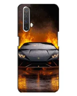 Чехол для Realme X3 с картинкой «Lamborghini в огне»