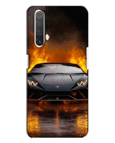 Чехол для Realme X3 с картинкой «Lamborghini в огне»