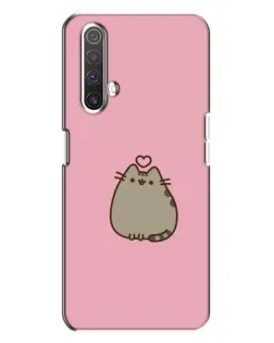 Чехол для Realme X3 с картинкой «Pusheen сердце»
