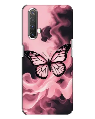 Чехол для Realme X3 с картинкой «Бабочка в дыму»