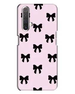 Чехол для Realme X3 с картинкой «Черные банты Coquette»