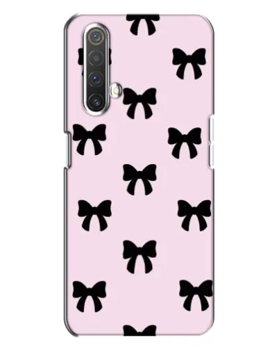 Чехол для Realme X3 с картинкой «Черные банты Coquette»