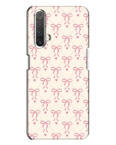 Чехол для Realme X3 с картинкой «Розовые бантики Coquette»