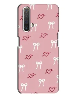 Чехол для Realme X3 с картинкой «Сердца и банты»