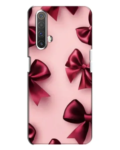 Чехол для Realme X3 с картинкой «Бордовый атлас»