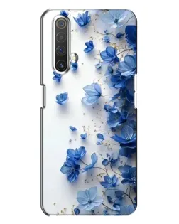 Чехол для Realme X3 с картинкой «Голубой цветочный каскад»