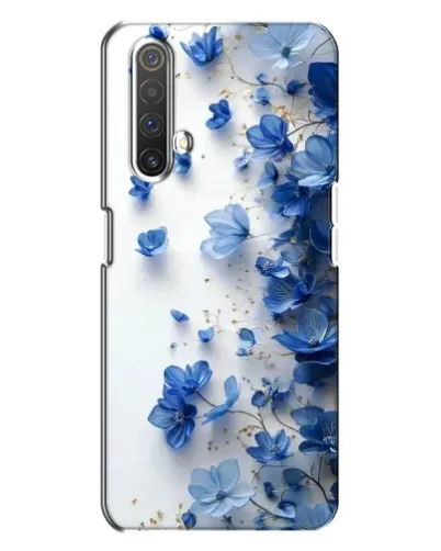 Чехол для Realme X3 с картинкой «Голубой цветочный каскад»