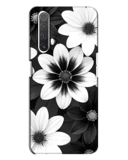 Чехол для Realme X3 с картинкой «Монохромные астры»