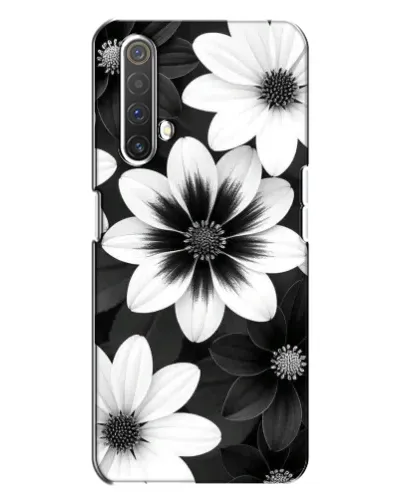 Чехол для Realme X3 с картинкой «Монохромные астры»