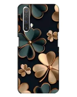 Чехол для Realme X3 с картинкой «Клевер в золоте»