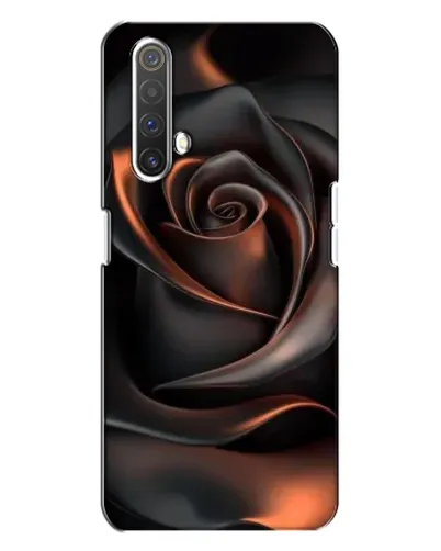 Чехол для Realme X3 с картинкой «Шелковая черная роза»