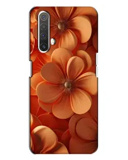 Чехол для Realme X3 с картинкой «Оранжевый макро цветок»