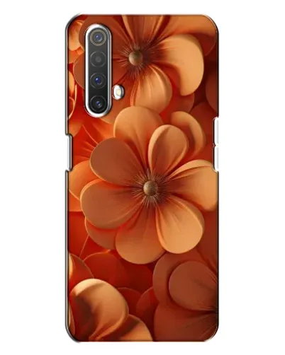 Чехол для Realme X3 с картинкой «Оранжевый макро цветок»