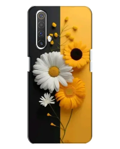 Чехол для Realme X3 с картинкой «Подсолнух и ромашка»