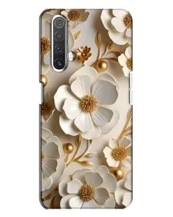 Чехол для Realme X3 с картинкой «Белие бумажние  цвети»