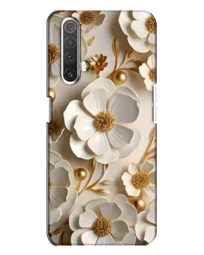 Чехол для Realme X3 с картинкой «Белие бумажние  цвети»
