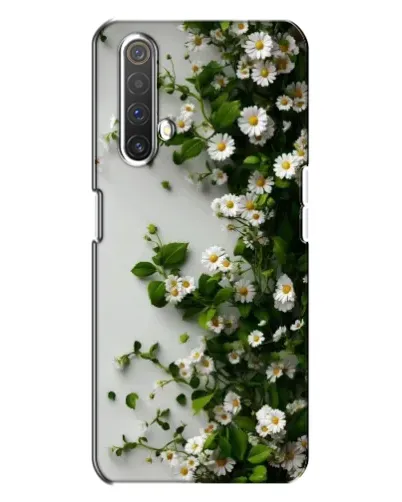 Чехол для Realme X3 с картинкой «Ветка мелких белых цветов»