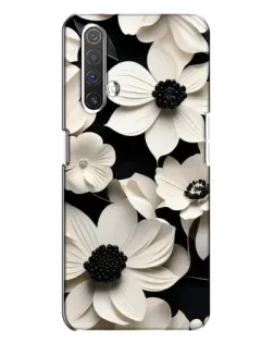 Чехол для Realme X3 с картинкой «Объемные белые цветы»