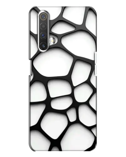 Чехол для Realme X3 с картинкой «Белая объемная сетка»