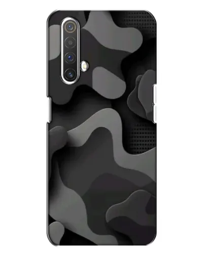 Чехол для Realme X3 с картинкой «Темный абстрактный камуфляж»