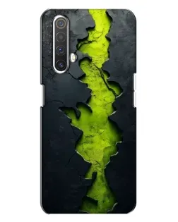 Чохол для Realme X3 з картинкою «Салатовий розлом скелі»