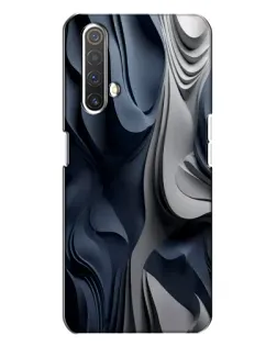 Чохол для Realme X3 з картинкою «Об'ємні сині складки»