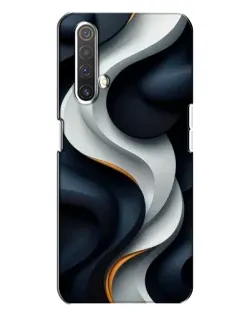 Чохол для Realme X3 з картинкою «Об'ємні чорно-білі стрічки»