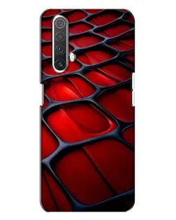 Чехол для Realme X3 с картинкой «Красная глянцевая сетка»