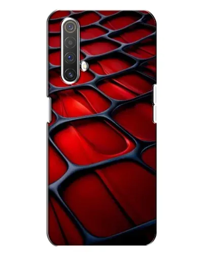 Чехол для Realme X3 с картинкой «Красная глянцевая сетка»