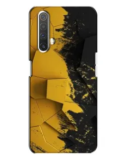 Чехол для Realme X3 с картинкой «Золотые осколки геометрии»
