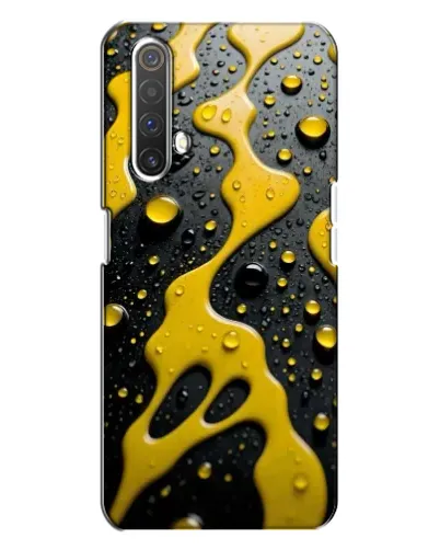 Чехол для Realme X3 с картинкой «Жидкое желтое золото»