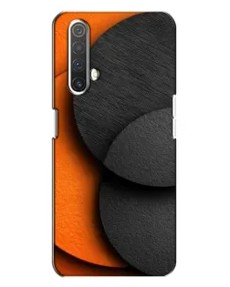 Чехол для Realme X3 с картинкой «Геометрия оранжевых кругов»