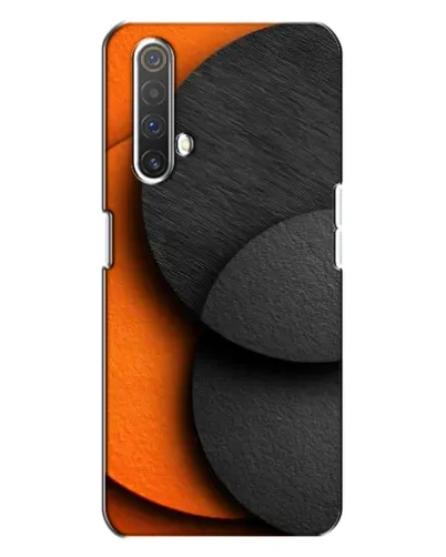 Чехол для Realme X3 с картинкой «Геометрия оранжевых кругов»
