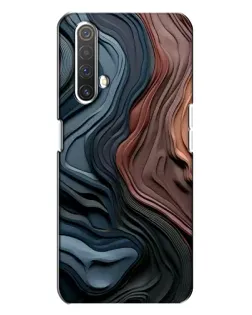 Чехол для Realme X3 с картинкой «Цветные волны каньона»