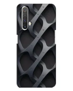 Чехол для Realme X3 с картинкой «Объемное серое плетение»