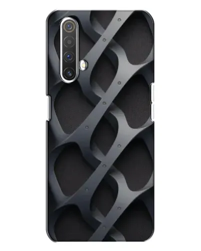Чехол для Realme X3 с картинкой «Объемное серое плетение»