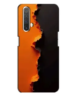 Чехол для Realme X3 с картинкой «Оранжевый разлом»