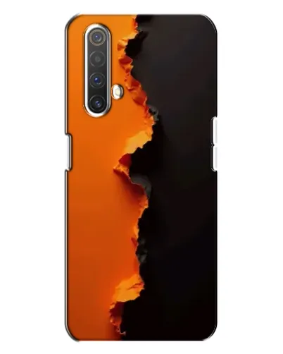 Чехол для Realme X3 с картинкой «Оранжевый разлом»