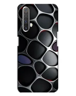 Чехол для Realme X3 с картинкой «Объемная темная решетка»