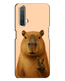 Чехол для Realme X3 с картинкой «Капибара виктория»