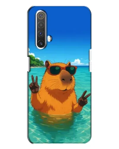Чехол для Realme X3 с картинкой «Морская капибара»