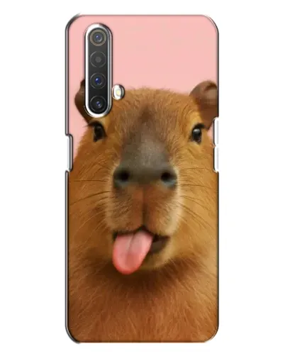 Чехол для Realme X3 с картинкой «Капибара с языком»