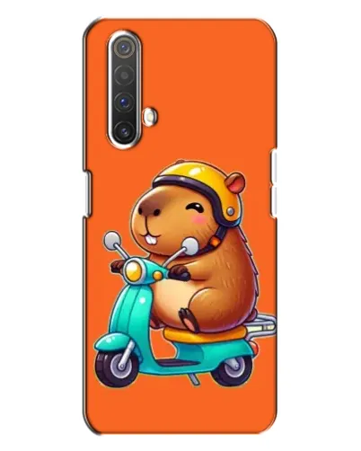 Чехол для Realme X3 с картинкой «Капибара на скутере»