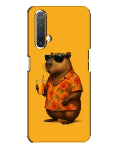 Чехол для Realme X3 с картинкой «Капибара на отдыхе»