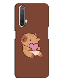 Чехол для Realme X3 с картинкой «Капибара с сердцем»
